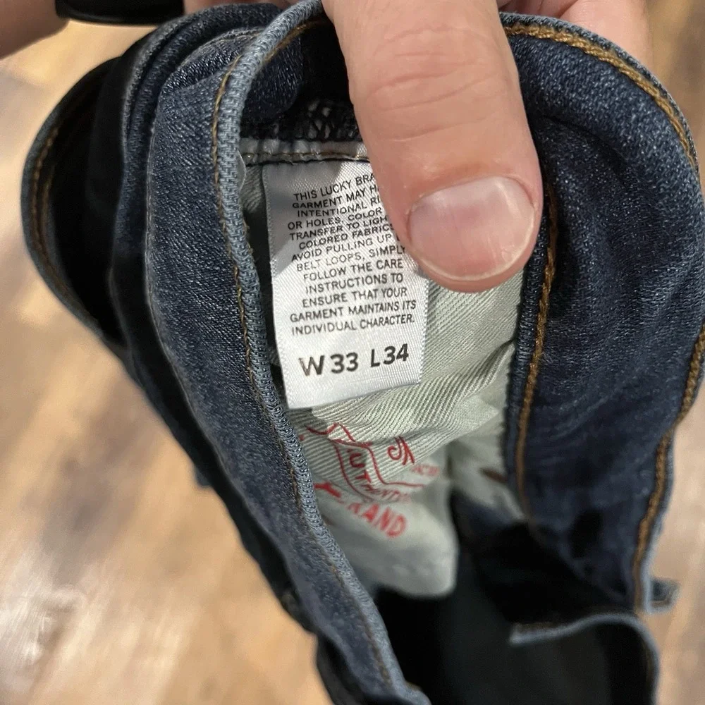 Lucky Brand 410 Men's Athletic Straight Blue Jeans 33x34